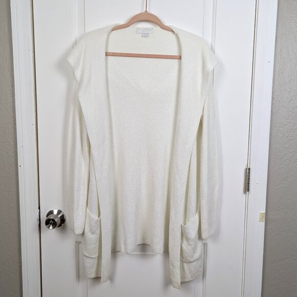 Barefoot Dreams Sweaters - Barefoot Dreams | Cream Hooded Cardigan Size Medium